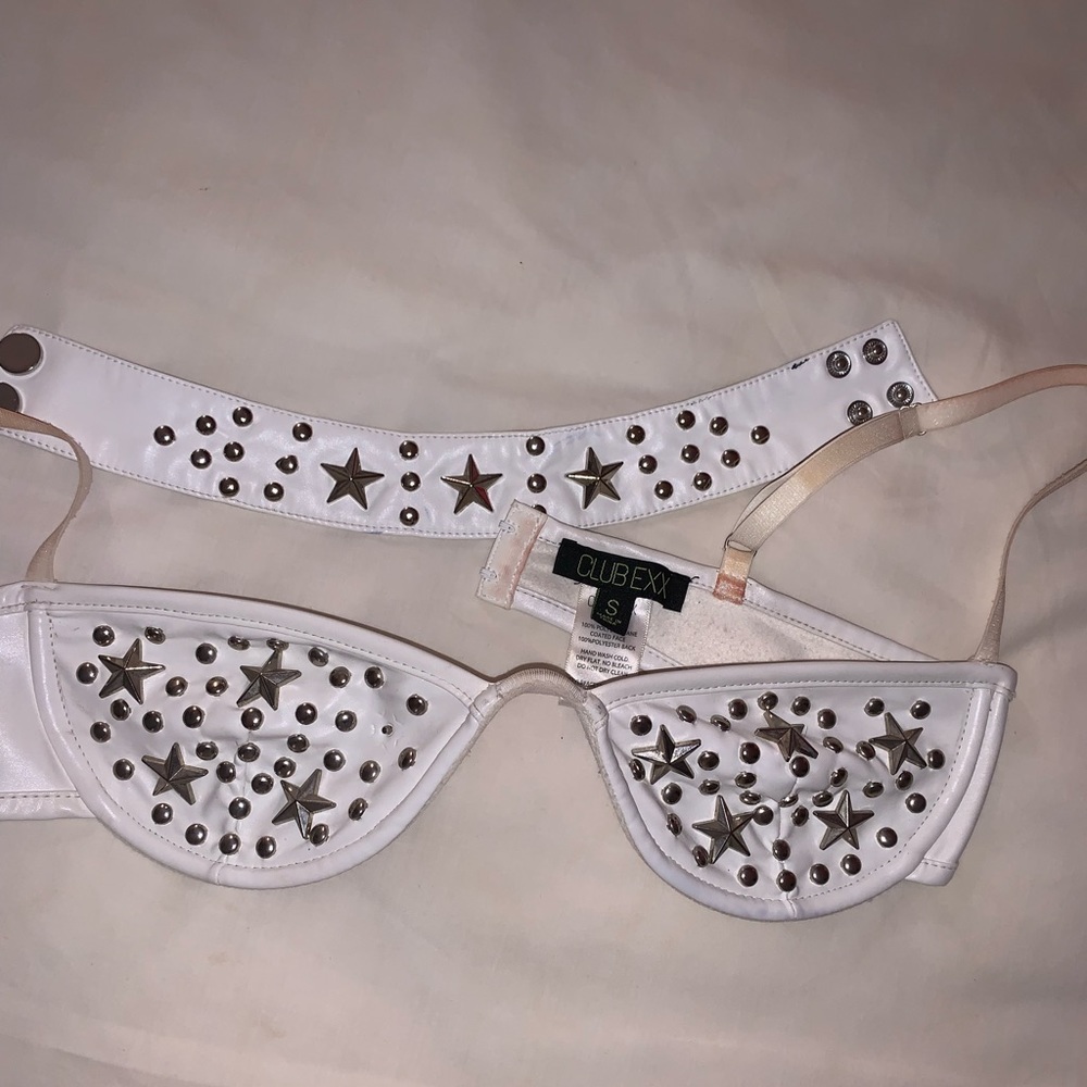 Club Exx Leather Bra and Choker